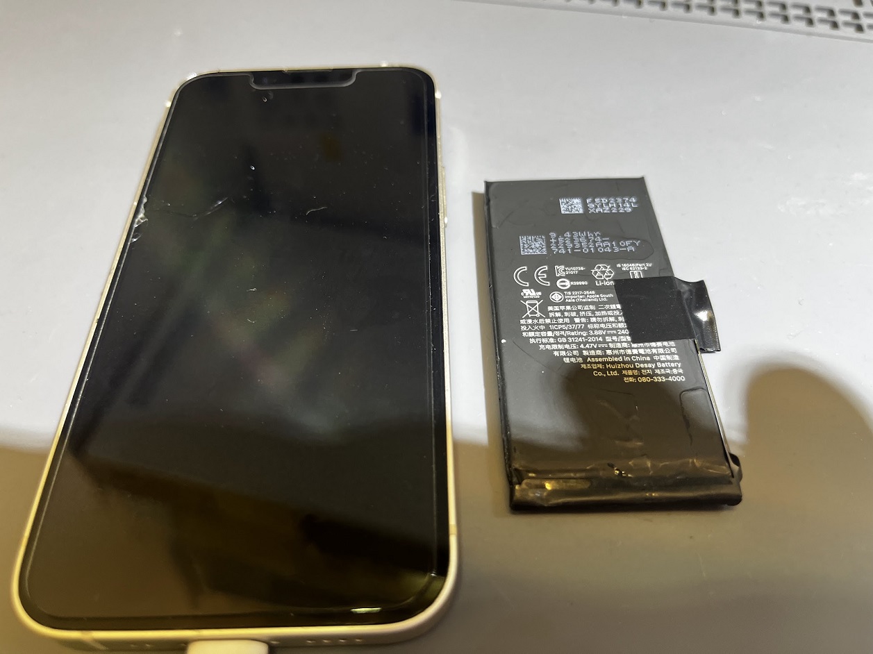 iPhone13mini(アイフォン13ミニ)バッテリー交換【スマホ修理工房札幌店】